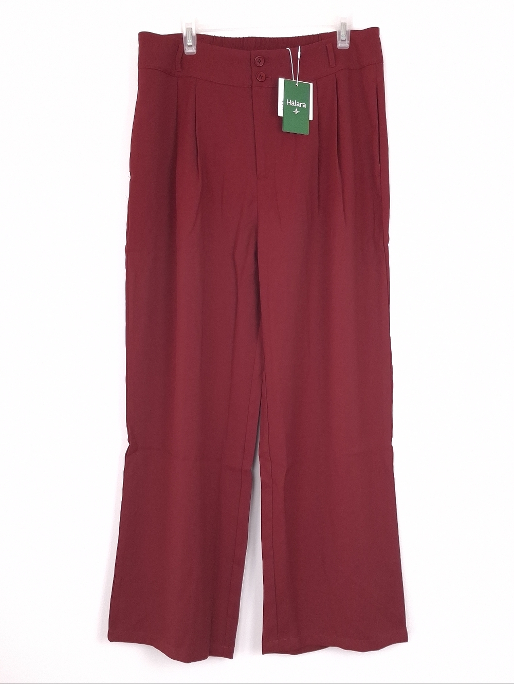 Halara Flex High Waisted Shirred Straight Leg Work Pants pleated office relaxed